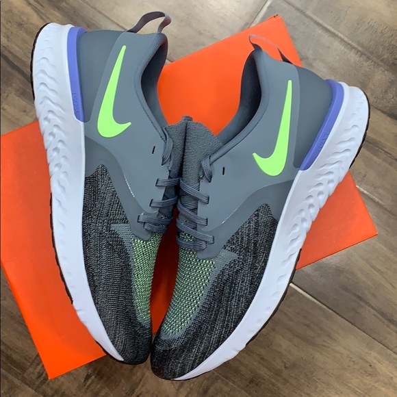 NIKE ODYSSEY REACT 2 FLYKNIT armory blue/lime blas - Picture 9 of 16